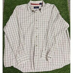 Levi's Signature Shirt Mens 2XL Plaid Poplin Button Down Short‎ Sleeve Collared